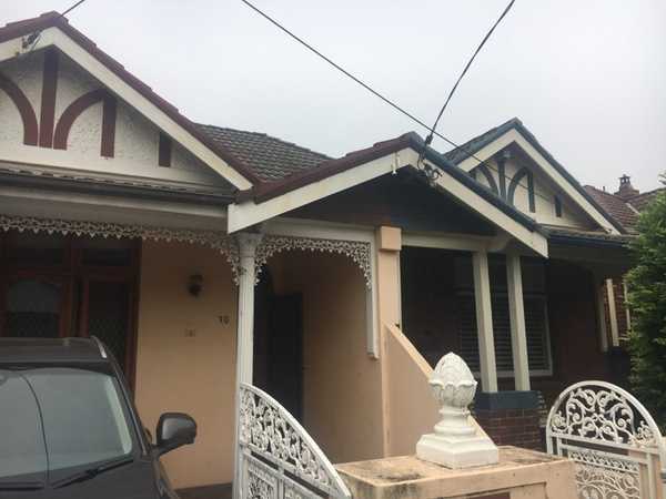 A house with white iron trim